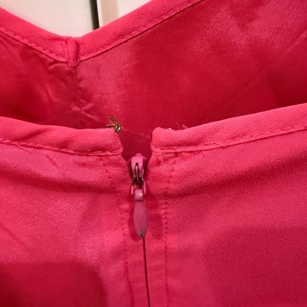 J. Crew Factory Hot Pink Mini Dress Size 10 - Picture 7 of 13